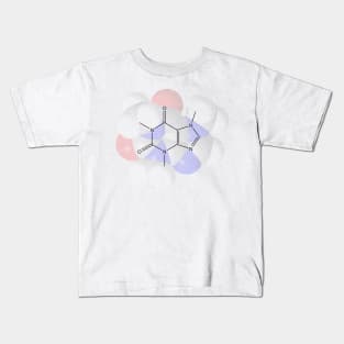 Caffeine Molecule Chemistry Kids T-Shirt